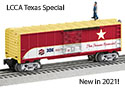 LCCA Announces a Special Edition Texas Special Walking Brakeman Car!